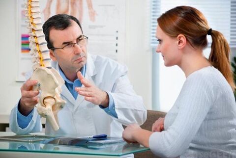 overleg met een arts voor osteochondrose van de wervelkolom