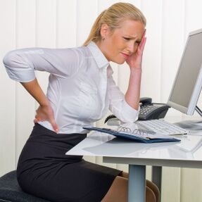 lumbale osteochondrose tijdens zittend werk