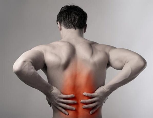 rugpijn als gevolg van spinale osteochondrose